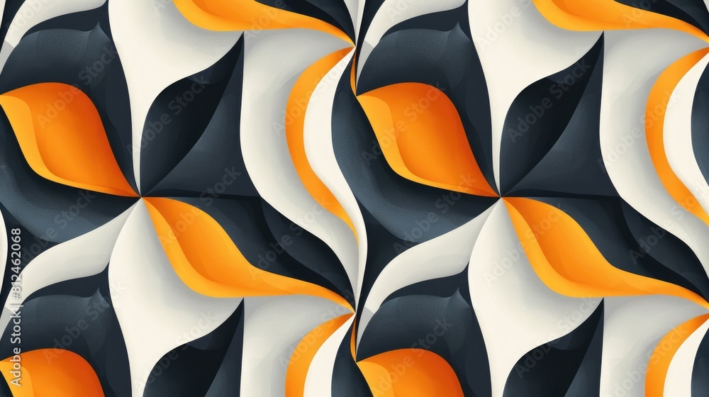 Poster curved triangle seamless pattern with a contemporary and stylish design