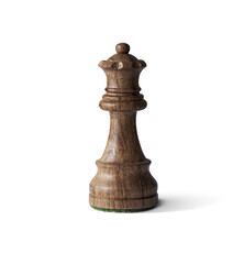 Wooden white chess rook