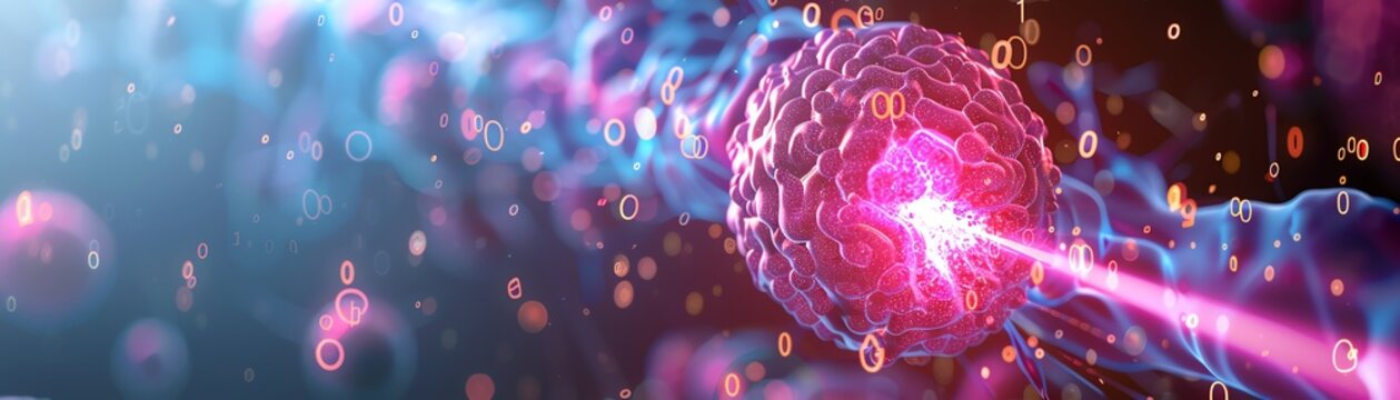 Closeup of a precise laser procedure on pancreatic cancer.