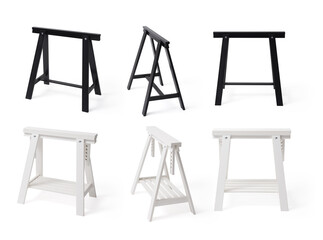Set of trestles at different angles