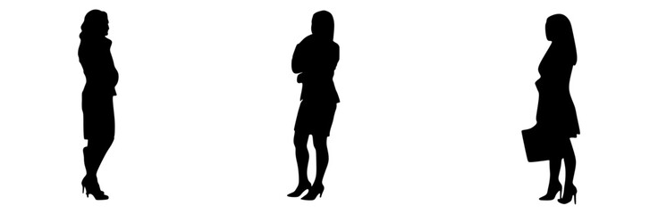 silhouette of a woman , office employees