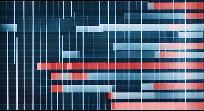 Digital bar chart with growing business concept 4K Resolution