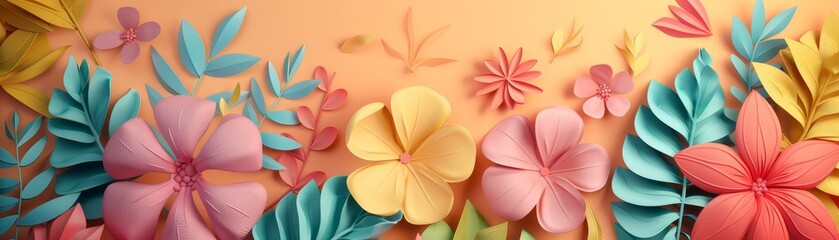Abstract 3D shape flowers