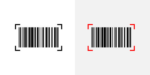 Product Scanning Icon Set. SKU and Barcode Vector Symbol.