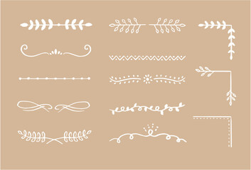 植物　 線　 あしらい　ライン　境界　ナチュラル　区切り線