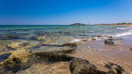 Fototapeta na wymiar summer day at the beach in Sicily