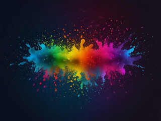 Water drop effect, wet effects, confetti, and space a luminous background bursting with colorful brilliance ai generative