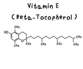 Vitamin E_Betatocopherol illustration