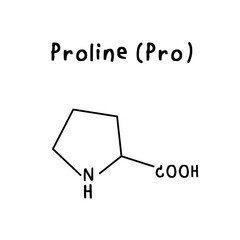 Proline chemical structure illustration