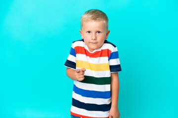 Little Russian boy over isolated background