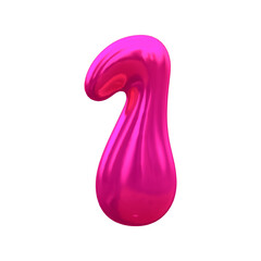 Glossy 3D balloon Number 1