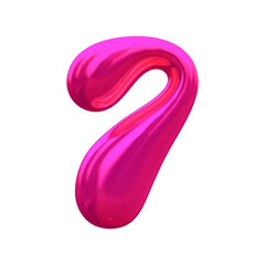 Glossy 3D balloon Number 7