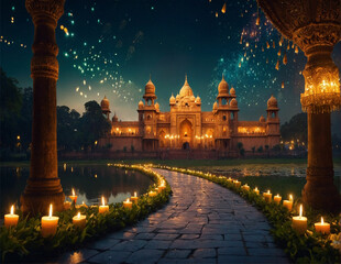 DIWALI BACKGROUND AI GENERATION
