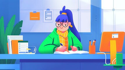 Detail-oriented Credit Officer in bustling office environment