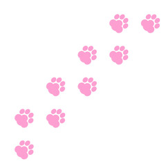 cat paw footprint design element, animal footprint, cat footprint icon