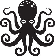 Octopus cute cartoon tattoo icon