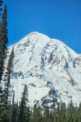 snow covered mountains