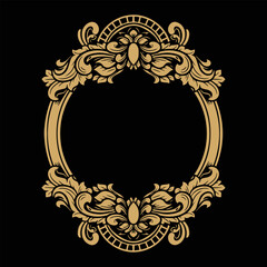Vector Ornament frame Floral Wedding Decoration