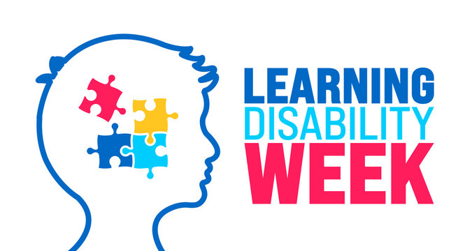 June is Learning Disability Week background template. Holiday concept. use to background, banner, placard, card, and poster design template with text inscription and standard color.