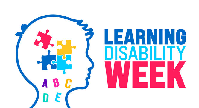 June is Learning Disability Week background template. Holiday concept. use to background, banner, placard, card, and poster design template with text inscription and standard color.