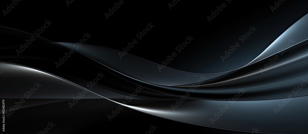 Aufkleber an elegant black backdrop with ample copy space