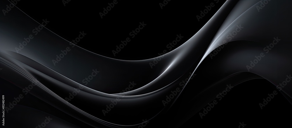 Aufkleber an elegant black backdrop with ample copy space
