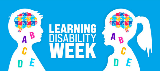 June is Learning Disability Week background template. Holiday concept. use to background, banner, placard, card, and poster design template with text inscription and standard color.