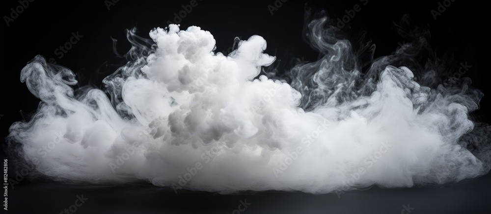 Aufkleber An abstract design featuring a white powder cloud set against a dark backdrop showcasing a copy space image