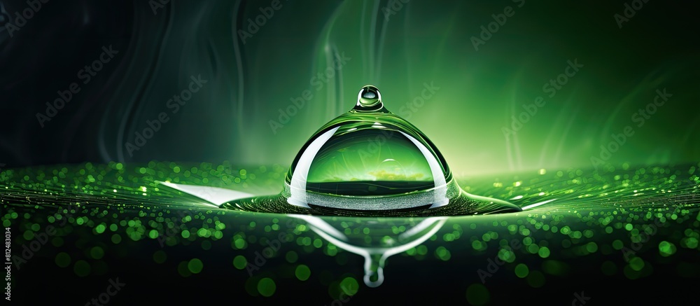 Poster an image of a water droplet with available space for copying. creative banner. copyspace image