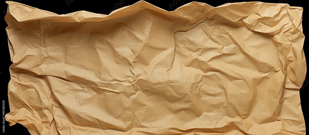 Fototapete an image of a crumpled brown paper with empty space for copying. creative banner. copyspace image