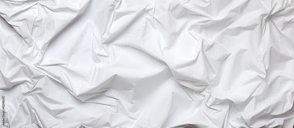 Aufkleber an abstract background with a crumpled white paper provides a blank space for adding text or images.