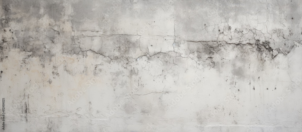 Poster old and grungy the texture of a dirty white painted concrete wall serves as a background evoking the