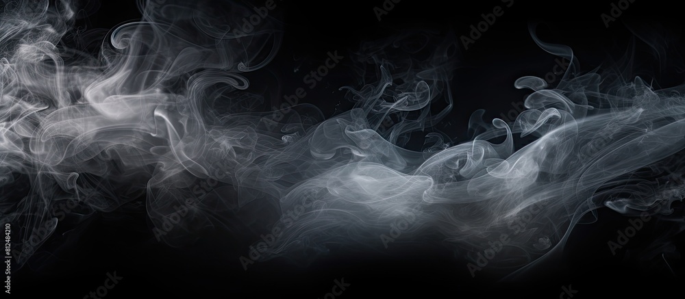 Poster a smoke and powder overlay on a black background creates an isolated white fog with a smoky effect p