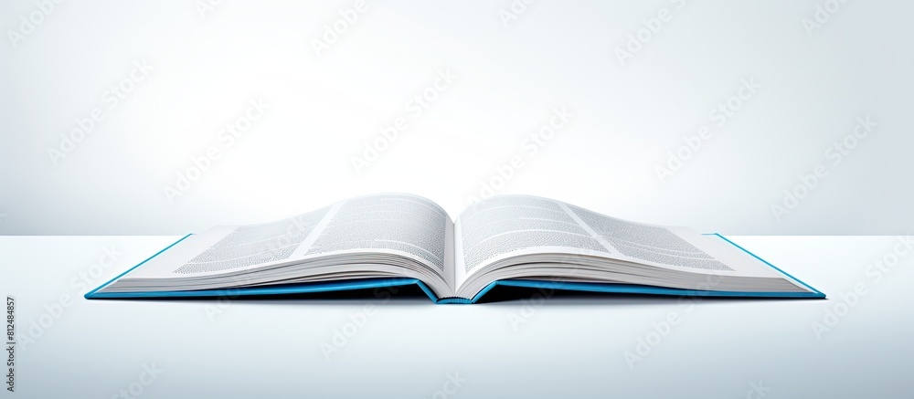 Fototapete isolated on a white background a close up copy space image showcases an open binder book
