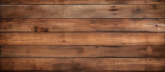 Fototapeta premium Vintage wooden brown horizontal boards make up a seamless wood floor texture providing a background for design with ample copy space The old painted wood abstract background adds character