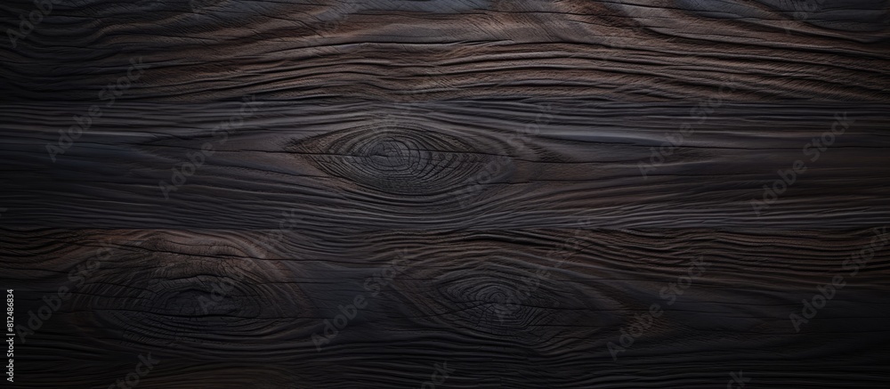 Aufkleber Close up of a dark wood texture creating an abstract background with copy space image