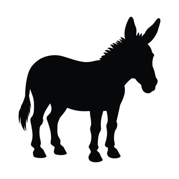 recommend clip art: silhouette of a donkey animal 