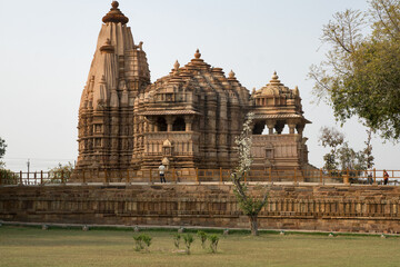India: The Temple City of Khajuraho. The complex with its world-famous erotic depictions comprises...
