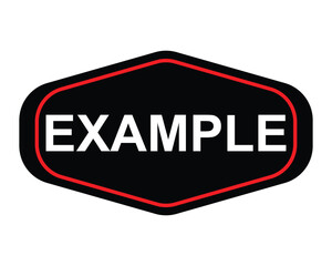 Example button example vector illustration. Example sign icon badge
