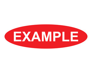 Example button example vector illustration. Example sign icon badge
