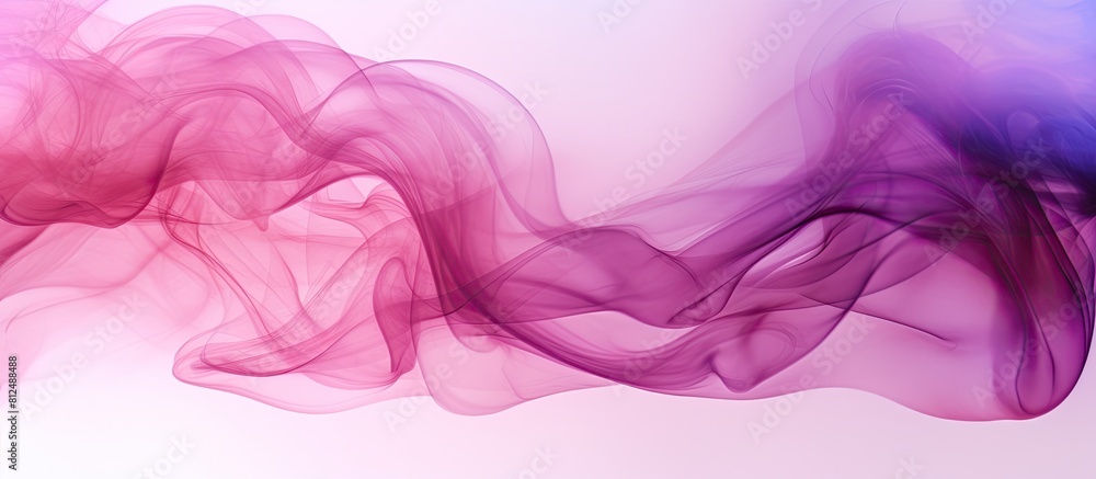 Poster colorful abstract background image of pink and mauve smoke created with acrylic art isolated with co