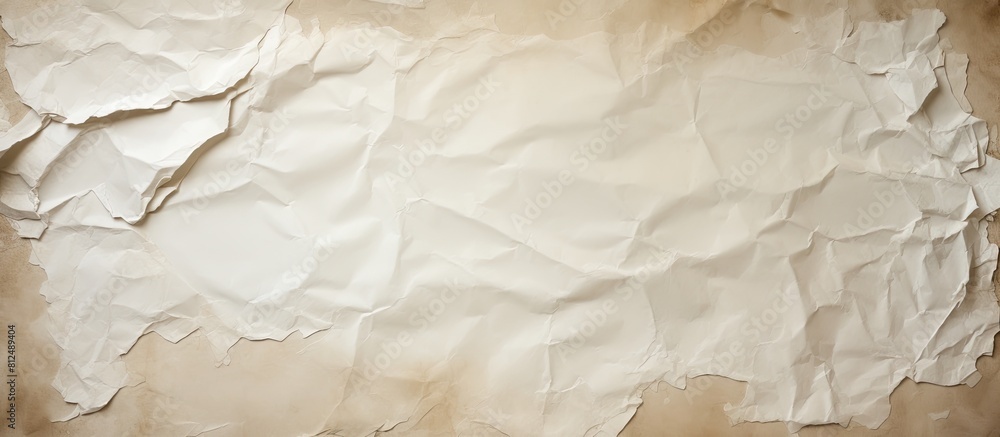 Aufkleber A torn crumpled and distressed piece of paper with rough edges providing ample space for text or images to be displayed