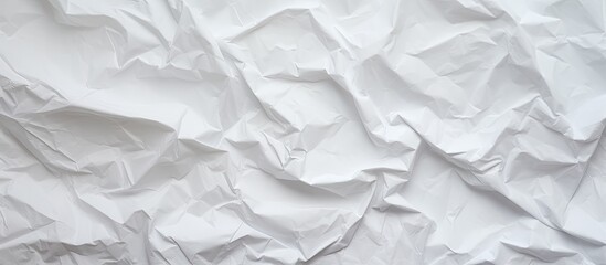 Obraz premium A white crumpled paper with a textura texture or background providing ample copy space image