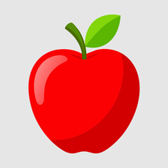 red apple isolated on white