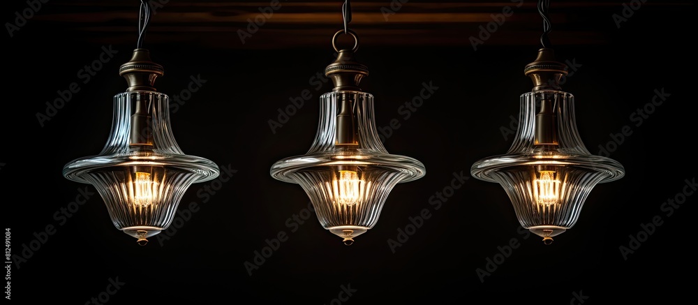 Aufkleber the elegant chandelier featuring three ceiling lamps adds style and sophistication to any interior d