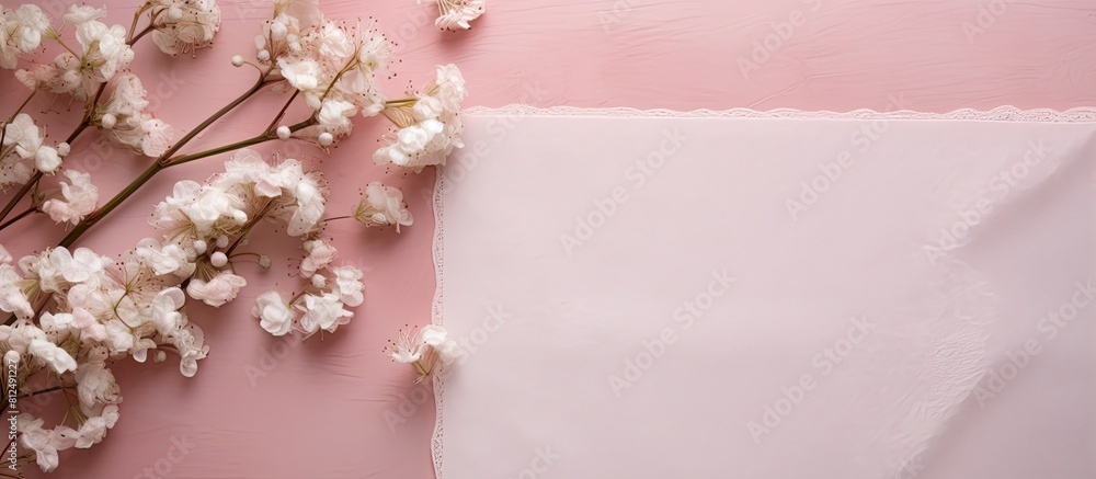 Poster the paper envelopes are adorned with cotton flowers beads and tapes creating an attractive and appea