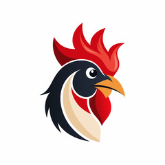  Rooster head logotype vector illustration 