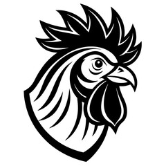  Rooster head logotype vector illustration 