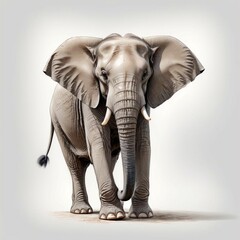 Obraz premium Elephant on white isolated background