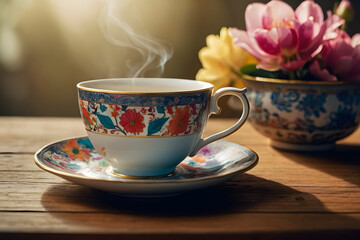 Close up of a Chinese tea set